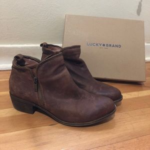 Lucky brand leather booties
